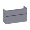 Saniclass Advance Onderkast 99x60x38.6cm ondiep Greeploos 2 lades 1 sifonuitsparing MDF Mat Grijs SW421479 Saniclass Advance Onderkast 99x60x38.6cm ondiep Greeploos 2 lades 1 sifonuitsparing MDF Mat Grijs SW421479
