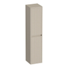 BRAUER Adore Wavy armoire haute - 160x35x35cm - 2 portes - ouvrant à gauche ou à droite - sans poignée - beige mat SW1198506