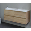 Adema Bella badmeubel met acryl wastafel zonder kraangaten 120X55X46cm Eiken SW398135 Adema Bella badmeubel met acryl wastafel zonder kraangaten 120X55X46cm Eiken SW398135