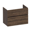 Saniclass Advance wastafelonderkast 80x46x60cm 2 softclose greeploze lades met 1 sifonuitsparing MFC Burned Bark SW421303 Saniclass Advance wastafelonderkast 80x46x60cm 2 softclose greeploze lades met 1 sifonuitsparing MFC Burned Bark SW421303