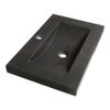 ENSEMBLE DE MEUBLE de salle de bain BRAUER Trust - 60x40cm - incl. poignées à poser en inox doré brossé - 1 lavabo en basalte anthracite - 2 tiroirs softclose - 1 découpe pour le siphon - Bois flotté SW1233529