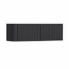 H&R Badmeubelen Juice Wastafelonderkast - 140x45x40cm - linkerhoek afgerond - 3D-front - 2 lades - geïntegreerde greep - dark blue SW1260192