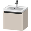 Duravit Ketho.2 Wastafelonderbouwkast - met 1 lade - 48.4x37.5x44cm - met greep antraciet - taupe mat SW772280