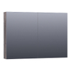 BRAUER Dual Spiegelkast - 100x70x15cm - 2 links- rechtsdraaiende spiegeldeur - MFC - grey Canyon SW499539