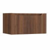 H&R Badmeubelen Juice Wastafelonderkast - 80x45x40cm - rechterhoek afgerond - 1 lade - geïntegreerde greep - Dark oak SW1109738