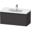 Duravit ketho 2 meuble sous lavabo avec 1 tiroir 98.4x45.5x44cm avec poignée anthracite graphite super mat SW772348