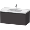 Duravit Ketho.2 Wastafelonderbouwkast - met 1 lade - 98.4x45.5x44cm - met greep antraciet - grafiet supermat SW772348