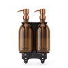 Fortifura Calvi Distributeur de savon - 500ml - lot de 2 - support - cuivre brossé SW1590479