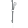 Hansgrohe Croma Select E Vario ensemble barre de douche avec douchette à main Croma Select E Vario EcoSmart 65cm avec flexible Isiflex`B 160cm blanc/chrome 0605310