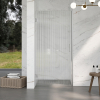 Fortifura Galeria Douchedeur - 70x200cm - 8mm - veiligheidsglas - ribbel - scharnieren - deurgreep - helder - PVD - geborsteld RVS geborsteld/helder glas SW1212536