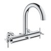 Grohe Atrio Robinet de bain mural avec inverseur, raccords et poignées croix chrome SW225250 Grohe Atrio Robinet de bain mural avec inverseur, raccords et poignées croix chrome SW225250