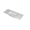 INK Faktor wastafel - 120x45x1.5cm - 1 wasbak - 0 kraangaten - polystone wit glans SW693137