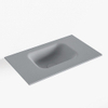 MONDIAZ LEX lave-mains - 50x30x0.9cm - vasque au centre - sans trou de robinet - plata (argent) SW1026171