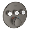 Grohe Grohtherm Smartcontrol Partie de finition robinet douche encastrable thermostatique avec inverseur 3 voies rond graphite dur brossé SW225090 Grohe Grohtherm Smartcontrol Partie de finition robinet douche encastrable thermostatique avec inverseur 3 voies rond graphite dur brossé SW225090