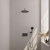 BRAUER Gunmetal Edition inbouw regendoucheset – Ø30 cm hoofddouche – 39.9 cm gebogen wandarm – ronde handdouche – met omstel SW925719