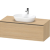 Duravit D-neo Wastafelonderbouwkast - met 1 lade - inclusief consoleplaat - voor 1 wastafel midden - 120x55x45.9cm natu - mat natuur eiken (hout) SW641260