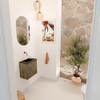 Mondiaz JOYA 40cm toiletmeubel - kleur Dusk - Wastafel FAYE positie Midden Zonder kraangat kleur Urban. SW1421641