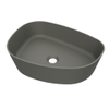 Arcqua Rocker Vasque - posé sur plan - organique - gauche - 50x37cm - béton mat SW976313