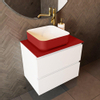 Mondiaz TOP 30 Plan vasque - 40x30x0.9cm - adapté pour plaque de recouvrement - Solid surface - Fire SW1020978