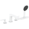Hansgrohe Vivenis mitigeur bain sur gorge - 4 trous - deux poignées - avec douchette - blanc mat SW647116