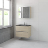 Bruynzeel Miko badmeubelset 66.5x81x51cm 1 kraangat 1 wasbak 2 lades met spiegelkast met softclose natuur eiken SW384583 Bruynzeel Miko badmeubelset 66.5x81x51cm 1 kraangat 1 wasbak 2 lades met spiegelkast met softclose natuur eiken SW384583
