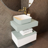 Mondiaz TOP 30 Plan sous vasque - 50x30x12cm - compatible comme plan de meuble - solid surface - Greey SW1025182