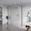 Fortifura Galeria Vrijstaande Inloopdouche - 160x200cm - glas - antikalk - 8mm veiligheidsglas - 2 zijwanden - 40cm - wandsteunen en hoekprofielen - mat zwart SW993141