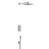 Adema Alcedo inbouw regendoucheset met thermostaat 25x25cm hoofddouche incl. staaf handdouche vierkant chroom TWEEDEKANS OUT9007 Adema Alcedo inbouw regendoucheset met thermostaat 25x25cm hoofddouche incl. staaf handdouche vierkant chroom TWEEDEKANS OUT9007