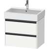Duravit Ketho.2 Wastafelonderbouwkast - met 2 laden - 68.4x46x54.9cm - met grepen antraciet - wit mat SW771846