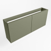 Mondiaz FOWY Meuble sous lave-mains - 120x22x50cm - 2 portes - push to open - softclose - Army SW1016924