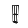 INK Ferro étagère 20x14x74cm - ouverte - tablettes fixes - pour armoire de toilette - acier noir mat SW798180