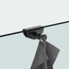 Fortifura Galeria handdoekhaak - voor glaswand - geschikt - voor 8mm - glas - PVD - geborsteld gunmetal (antraciet) SW1152338