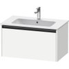 Duravit Ketho.2 Wastafelonderbouwkast - met 1 lade - 81x48x44cm - met greep antraciet - wit mat SW772894