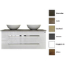 Sanicare Q12 badmeubelset 119.2x45.1x66cm 0 kraangaten 2 wasbakken 2 lades standaard greep MDF wit hoogglans SW279131 Sanicare Q12 badmeubelset 119.2x45.1x66cm 0 kraangaten 2 wasbakken 2 lades standaard greep MDF wit hoogglans SW279131