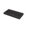 INK Dock lavabo - 80x40x6cm - 1 bassin - 0 trous de robinet - Quartz noir SW68555