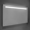 BRAUER Quartz spiegel - 120x70cm - rechthoekig - met klok en directe LED-verlichting met dimfunctie en touch-bediening SW278176