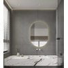 Saniclass Shine Miroir de salle de bains - 70x100cm - ovale - installation horizontale / verticale - éclairage LED indirect - Chauffage miroir - Infrarouge SW1152320