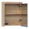 Saniclass spiegelkast 60x70x15cm Rechthoek 1 draaideur grey oak eikenhout SW30649 Saniclass spiegelkast 60x70x15cm Rechthoek 1 draaideur grey oak eikenhout SW30649