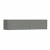H&R Badmeubelen Juice Wastafelonderkast - 180x45x40cm - linkerhoek afgerond - 3D-front - 2 lades - geïntegreerde greep - petrol mat SW1260411