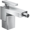 Hansgrohe AXOR Edge 1-gats bidetkraan met push open garnituur chroom/diamond cut SW358613 Hansgrohe AXOR Edge 1-gats bidetkraan met push open garnituur chroom/diamond cut SW358613