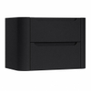 H&R Badmeubelen Juice Meuble sous vasque - 80x45x50cm - coins arrondis - 2 tiroirs - poignée intégrée - noir mat SW1488579