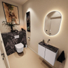 MONDIAZ TURE-DLUX Meuble toilette - 60cm - Cale - EDEN - vasque Lava - position centrale - sans trou de robinet SW1103695