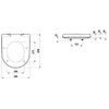Laufen closetzitting zonder dempingsmechanisme afneembaar systeem duroplast wit 0084496