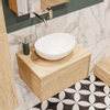 MONDIAZ LUSH 60cm badmeubel washed oak 1 lades wastafel BARCO midden zonder kraangat SW409544 MONDIAZ LUSH 60cm badmeubel washed oak 1 lades wastafel BARCO midden zonder kraangat SW409544