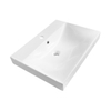Saniclass Wave meubelwastafel 60x46x7.5cm met overloop 1 wasbak 1 kraangat keramiek Wit SW444797 Saniclass Wave meubelwastafel 60x46x7.5cm met overloop 1 wasbak 1 kraangat keramiek Wit SW444797