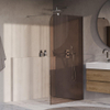 BRAUER Orion Paroi de douche à l'italienne - 120x200cm - verre bronze - traitement anticalcaire - chrome brillant SW1476029