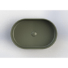 Arcqua case lavabo 55x36cm ovale en marbre coulé vert mat SW909488