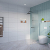 Fortifura Galeria Inloopdouche - ribbel - glas - 50x200cm - 8mm - nano - blind - inbouw profiel - helder geribbeld SW1170611