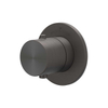 IVY Concord Pièce de finition - pour robinet d'arrêt encastré - Symmetry - rosace ronde - Inox 316 brossé carbon black PVD SW1031851