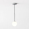 Plafonnier - 13.5x18.5cm - verre/aluminium - Chrome - haute brillance - 230V - IP44 - 3 ans de garantie - SW1565530